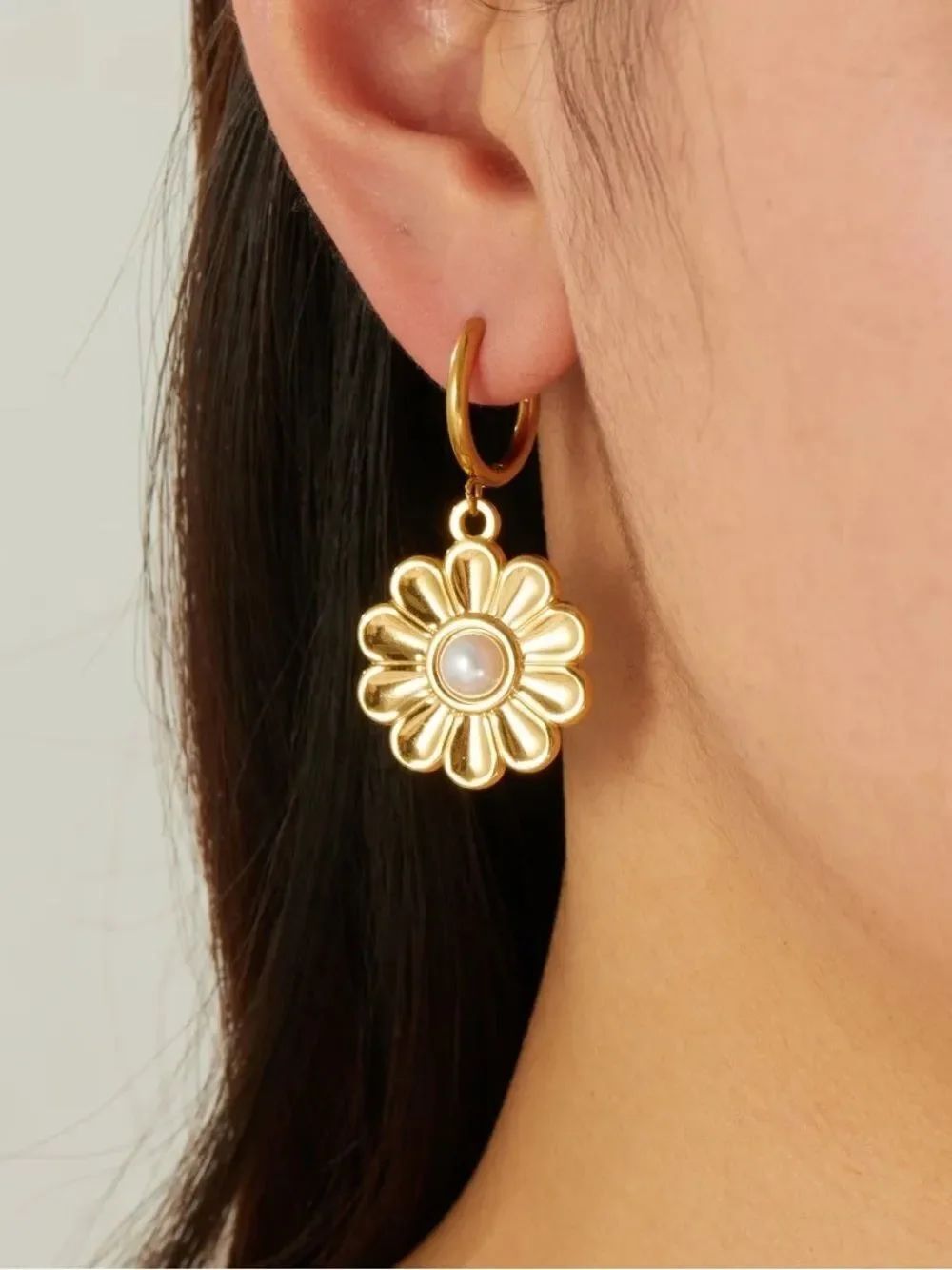 Flower Drop Earrings M1895